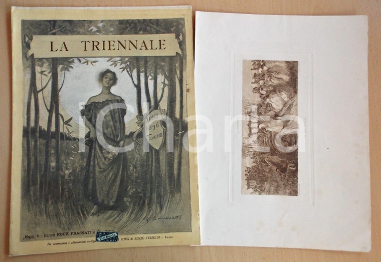 1896 TORINO LA TRIENNALE Giornale d'arte n° 9 *Stampa "Il re Sole"