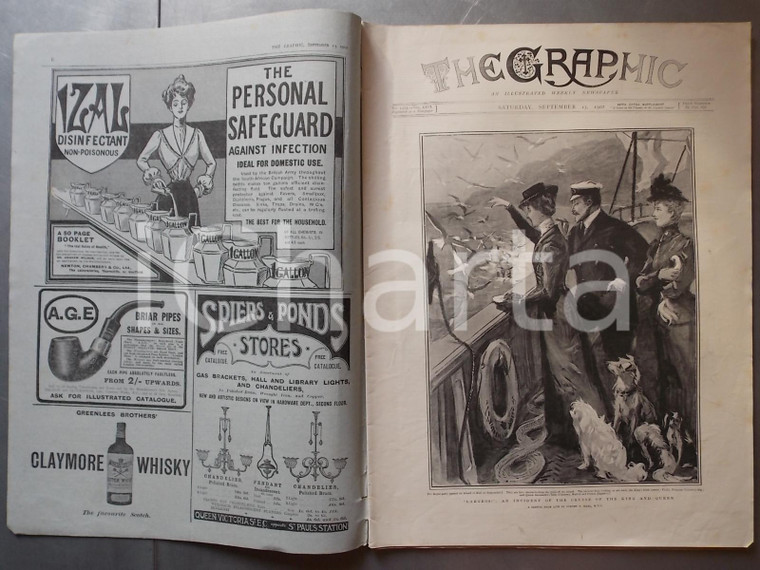 1902 THE GRAPHIC Incident cruise of the King and Queen*Review vol. LXVI 1711