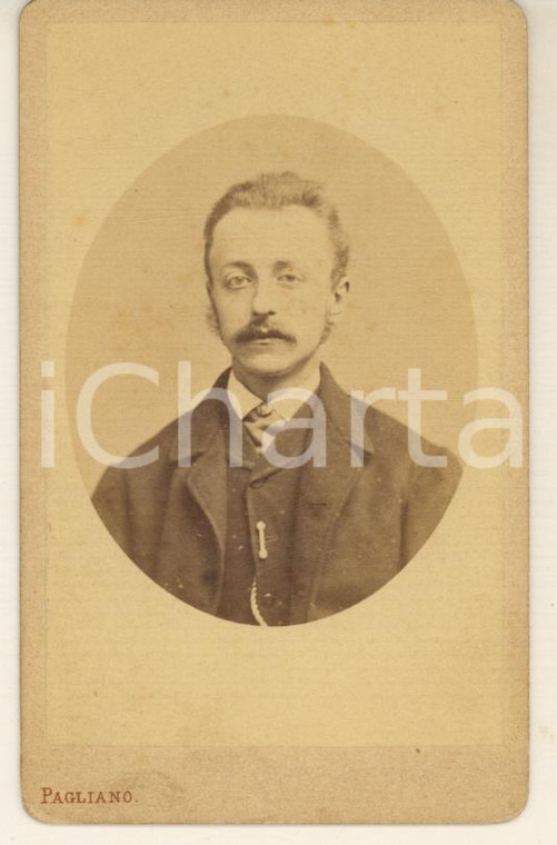 1870 ca MILANO - Ritratto del giovane Carlo BONZANINO - Foto PAGLIANO CDV