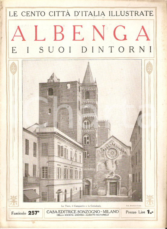 1929 CENTO CITTA' D'ITALIA Albenga e dintorni Fascicolo 257 *Rivista