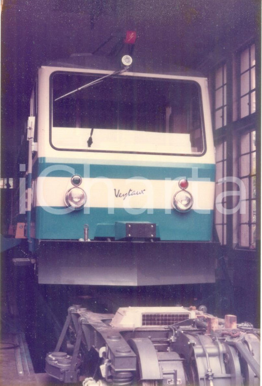 1975 SVIZZERA Ferrovia MONTREUX - GLION Locomotiva per VEYTAUX in deposito *Foto