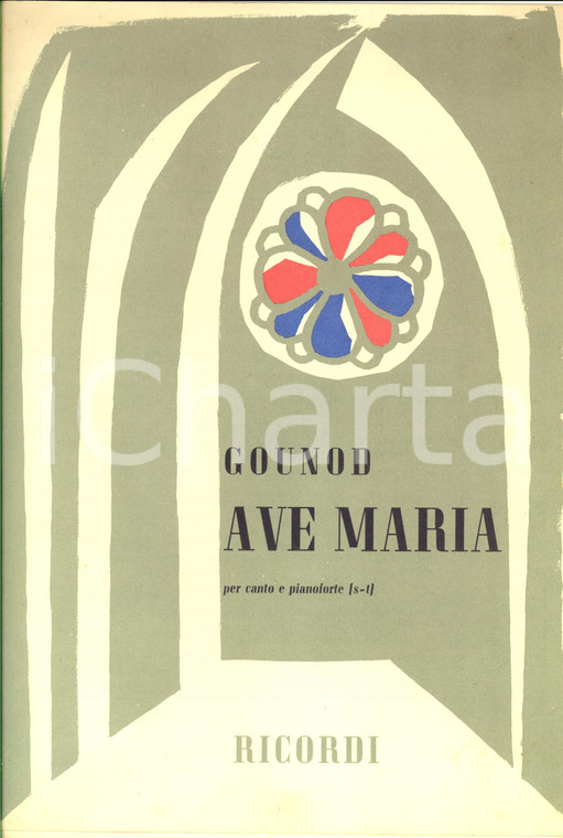1945 GOUNOD Ave Maria  *Spartito RICORDI canto e pianoforte