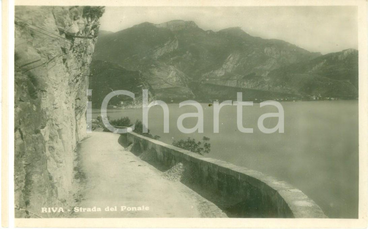 1930 ca RIVA DEL GARDA (BS) Strada del PONALE *Cartolina FP NV