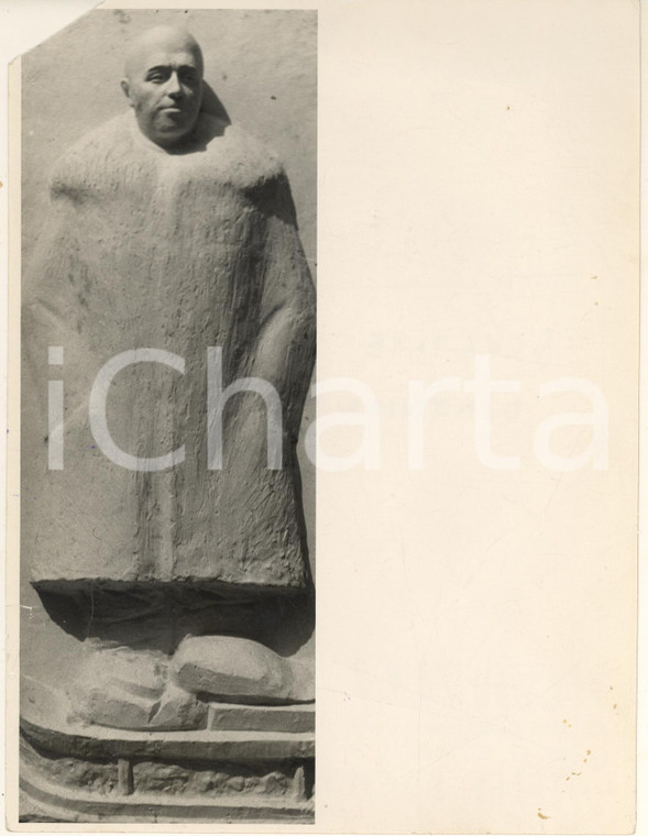 1960 ca BRESCIA Scultore Domenico LUSETTI Ritratto in pietra *Foto DANNEGGIATA