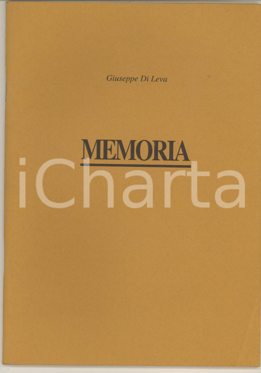 1993 Giuseppe DI LEVA - Memoria - Invio AUTOGRAFO *ERT - ATERBALLETTO