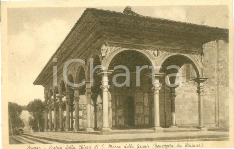 1948 AREZZO Portico Chiesa di Santa Maria delle Grazie *Cartolina FP VG