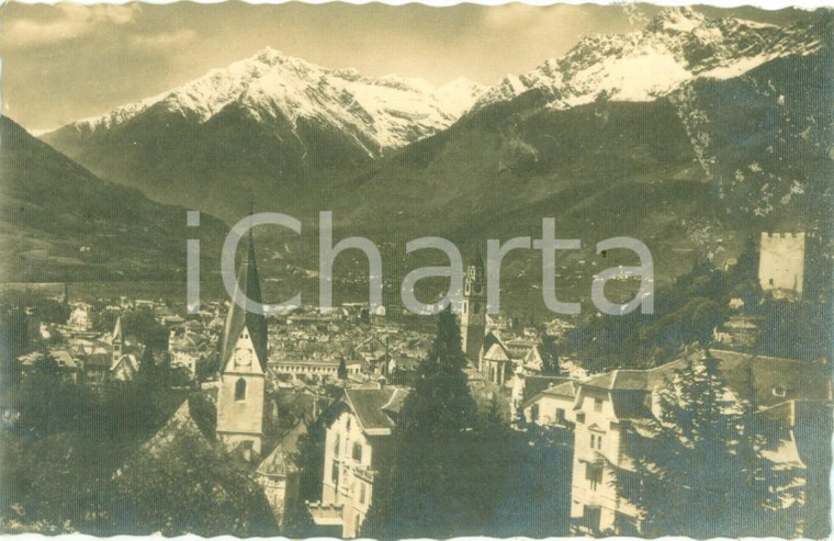 1943 MERANO (BZ) Veduta panoramica del quartiere MAIA ALTA *Cartolina FP VG