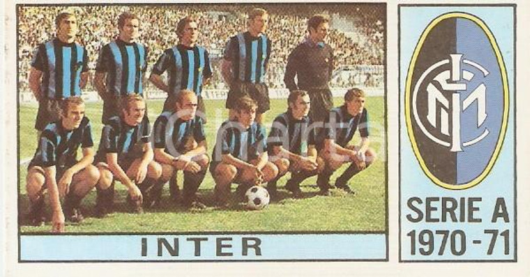 PANINI - CALCIATORI stagione 1970 - 1971 Figurina INTER Formazione *Serie A (2)