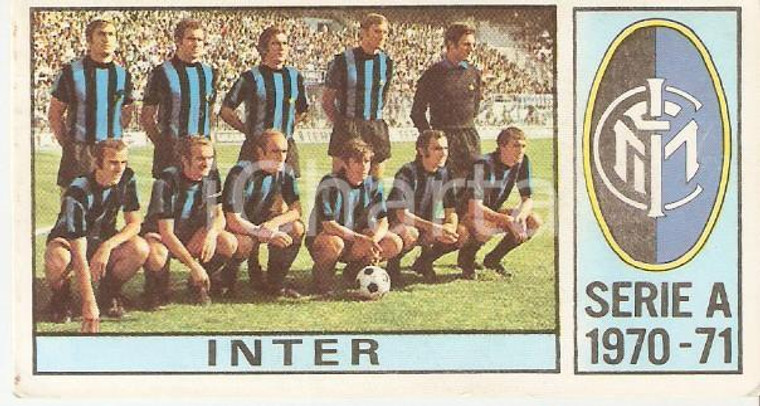 PANINI - CALCIATORI stagione 1970 - 1971 Figurina INTER Formazione *Serie A (1)