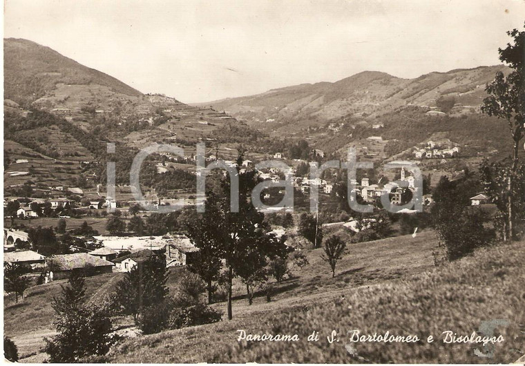 1955 SAVIGNONE (GE) Frazioni di BISOLAGNO e San Bartolomeo *Cartolina FG VG