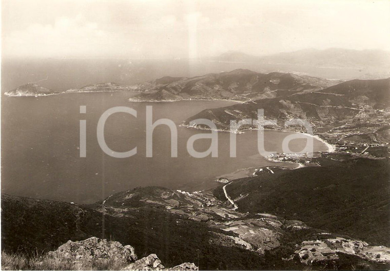 1955 ca ISOLA D'ELBA (LI) Panorama dal Monte PERONE *Cartolina FG NV