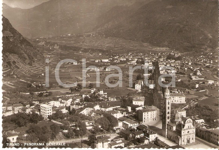 1952 TIRANO (SO) Panorama generale del paese *Cartolina FG VG