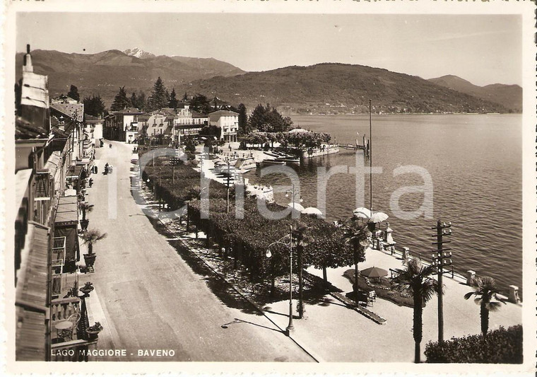 1950 ca BAVENO (VB) Panorama con Lago Maggiore *Cartolina FG VG