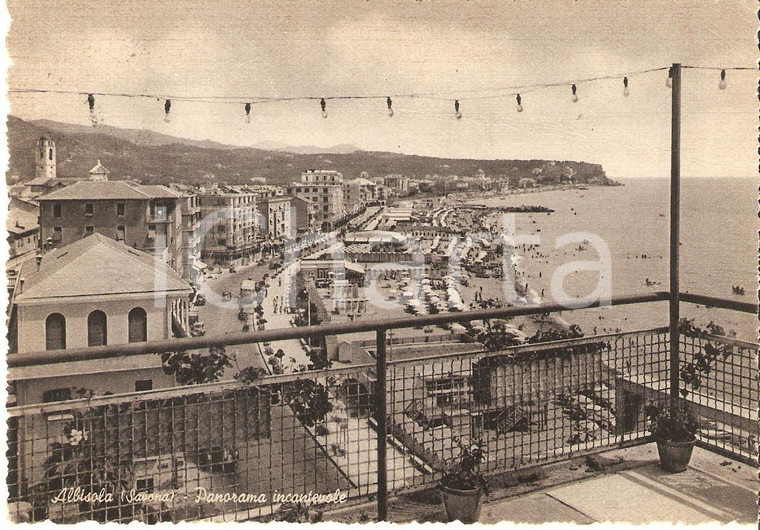 1954 ALBISOLA MARINA (SV) Panorama dalla terrazza *Cartolina FG VG