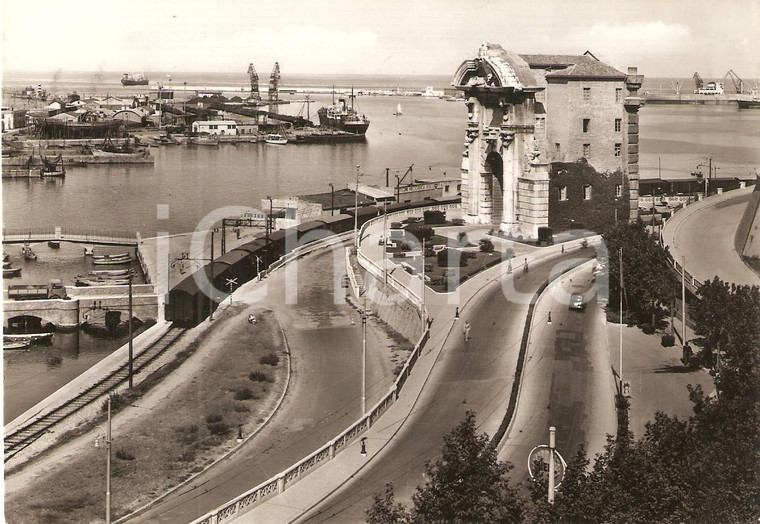 1953 ANCONA Porta Pia e panorama del porto *Cartolina FG VG