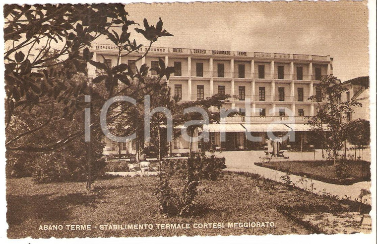 1955 ABANO TERME (PD) Stabilimento termale CORTESI MEGGIORATO *Cartolina FP VG