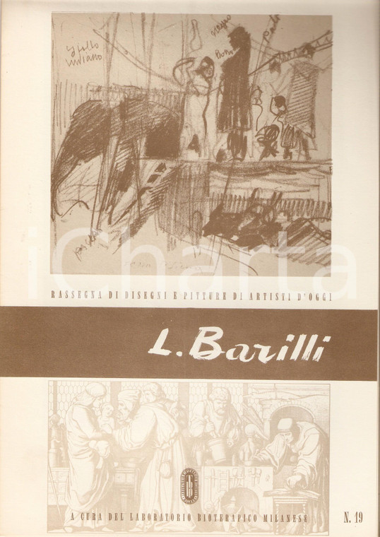 1957 MILANO Laboratorio bioterapico milanese - Pittore Latino BARILLI *3 stampe