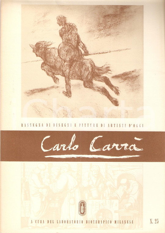 1959 MILANO Laboratorio bioterapico milanese - Pittore Carlo CARRA' *3 stampe