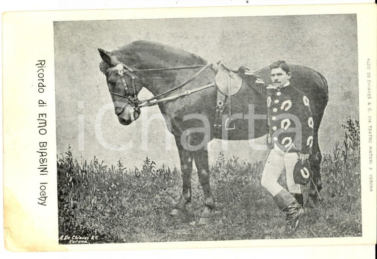 1910 ca CIRCO Ricordo di EMO BIASINI con IOCHY *Cartolina RARA ed. DE CHIAVES