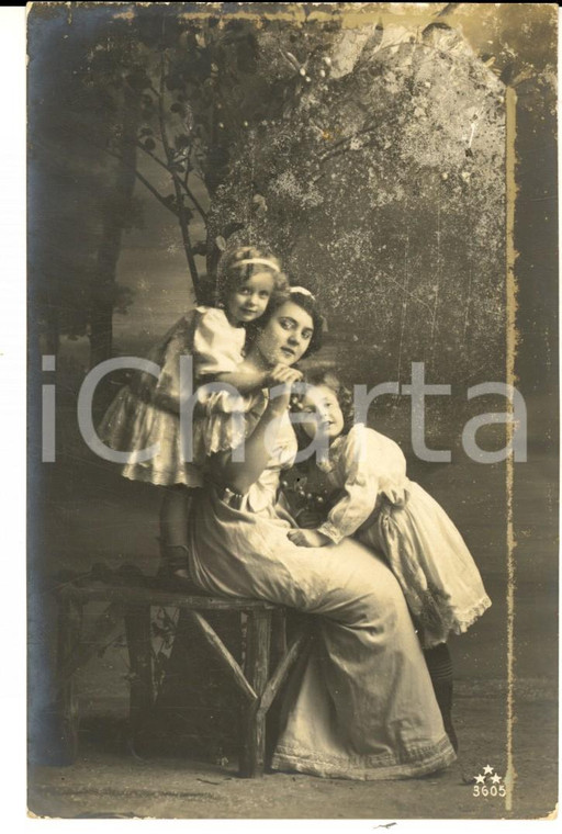 1914 COSTUMI Madre con le figlie *Cartolina a marchesa SCHININA' DI SANT'ELIA
