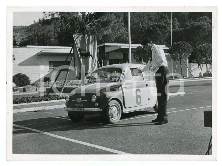 1960 ca 2° Rally CHIANCIANO TERME Giudice di gara e Fiat 500 Stendardo ERG *Foto