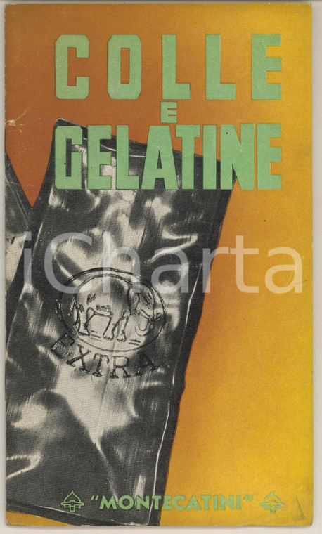 1935 ca MILANO Società MONTECATINI Colle e gelatine ^Libretto ILLUSTRATO 44 pp.