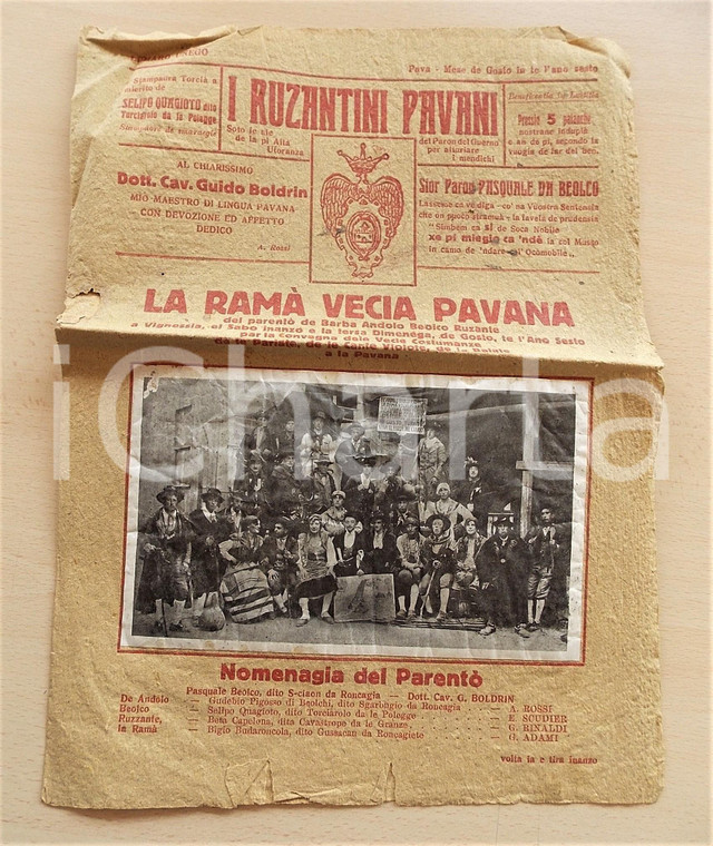 1935 ca PADOVA I RUZANTINI PAVANI - La Ramà vecia *Numero unico DIALETTO RARO