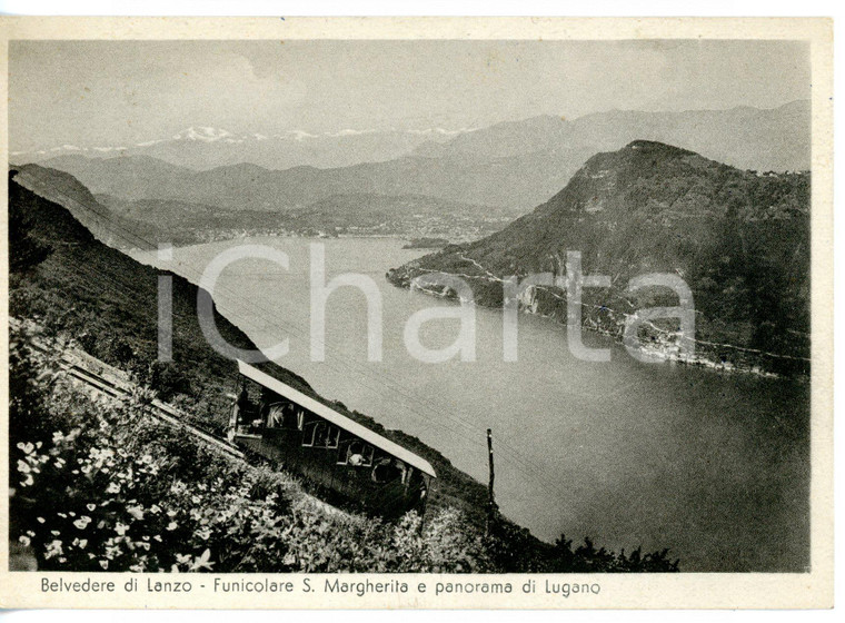 1948 LANZO D'INTELVI Lago di Lugano - Funicolare SANTA MARGHERITA *Cartolina FG