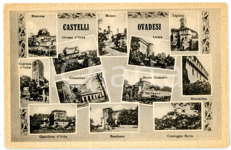 1940 ca PROVINCIA DI ALESSANDRIA Vedutine dei castelli OVADESI *Cartolina FP