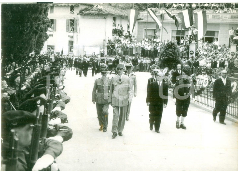 1959 SOLFERINO Cerimonia del centenario - Charles DE GAULLE e Giovanni GRONCHI
