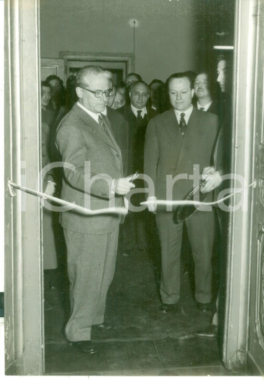 1954 MILANO via Clerici - Giovanni GRONCHI inaugura la nuova sede della DC *Foto