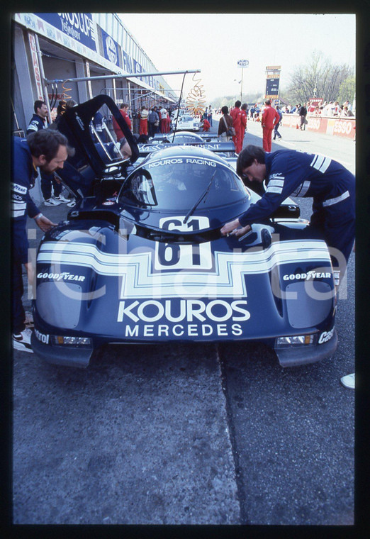 35mm vintage slide* 1986 360 KM MONZA SAUBER C8 Kouros Racing Team ai box (4)