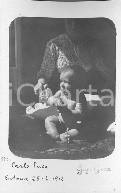 1912 ORTONA Ritratto di CARLO PUCA con la mamma  *Fotocartolina