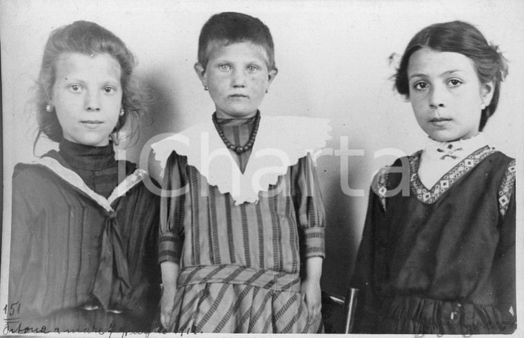 1912 ORTONA Ritratto delle studentesse Maria e Assunta *FOTOCARTOLINA