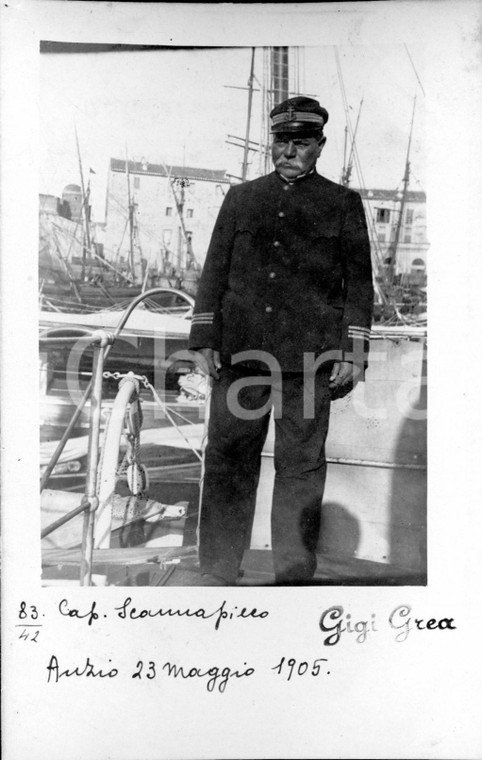 1905 ANZIO Ritratto del Capitano Scannapieco *Fotocartolina