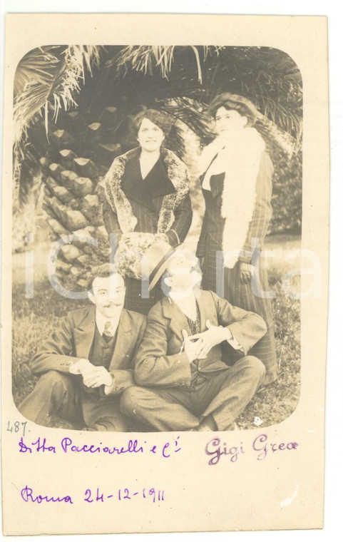 1911 ROMA Famiglia PACCIARELLI - Ritratto *Fotocartolina 