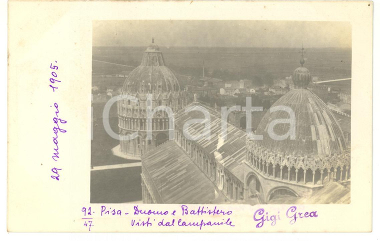 1905 PISA Veduta di Duomo e Battistero *Fotocartolina