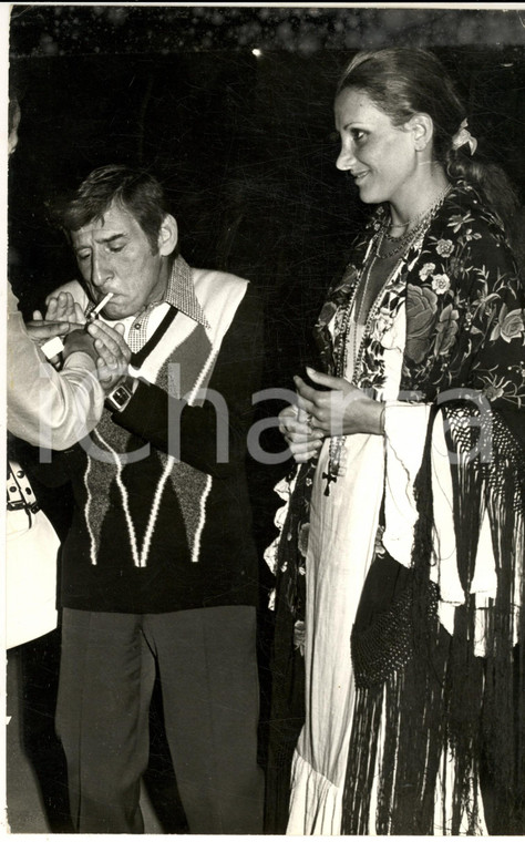 1970 ca COSTUME ITALIA Renato RASCEL e Giuditta SALTARINI a una serata **Foto