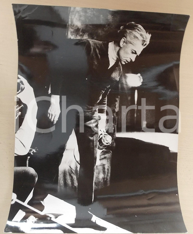 1970 ca COSTUME Ritratto direttore Herbert VON KARAJAN sul palco *Foto 30x40 cm