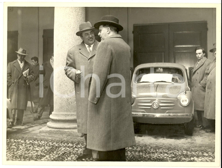 1955 NOVARA Presentazione nuova FIAT 600 al pubblico *Foto VINTAGE 24x18 cm