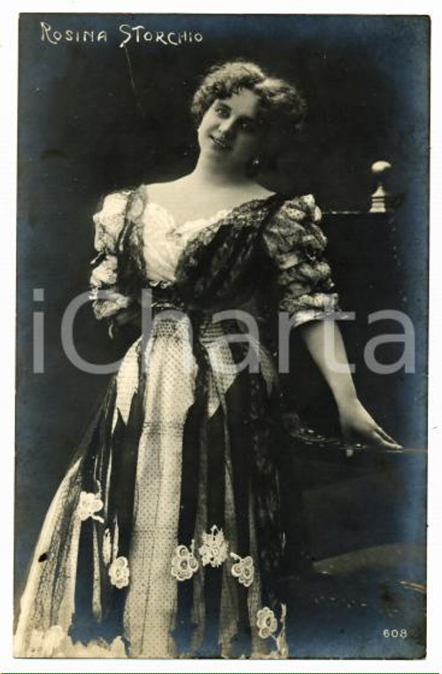 1910 ca LIRICA Rosina STORCHIO Ritratto del soprano *Cartolina FP NV