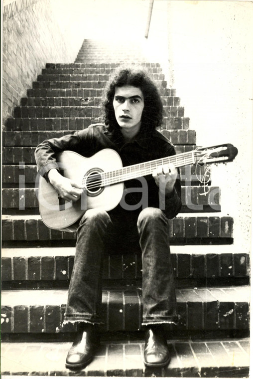 1970 ca COSTUME ITALIA Cantante DONATELLO con la chitarra - Foto 20x30 cm