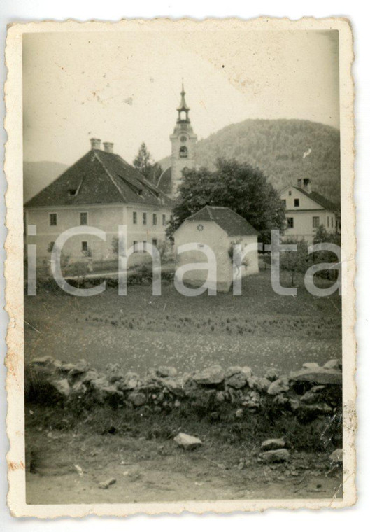 1942 NOVA VAS (SLOVENIA) Scorcio panoramico con campanile *Foto VINTAGE 6x8 cm