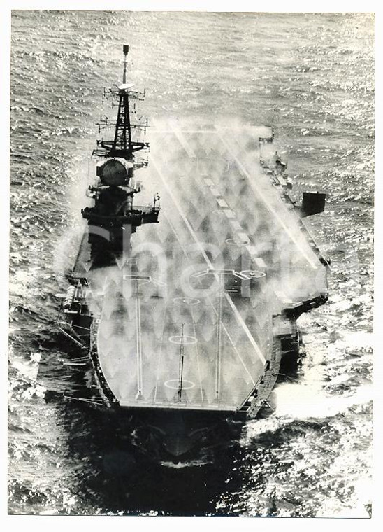 1965 ca ROYAL NAVY - HMS HERMES attrezzata per il fallout nucleare *Foto 15x20