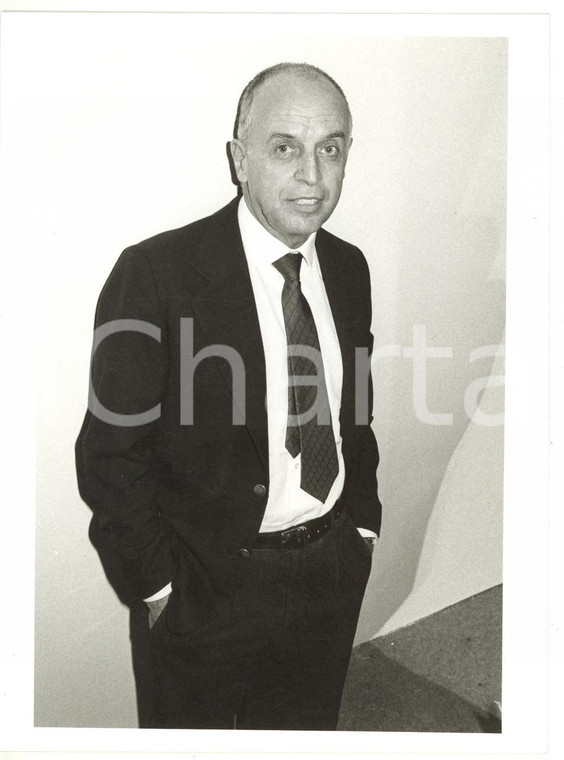  1985 ca MILANO - CONFINDUSTRIA Ritratto Mario SCHIMBERNI *Foto VINTAGE 18x24 cm 