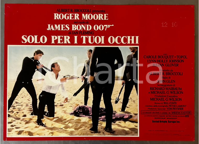 1981 JAMES BOND 007: SOLO PER I TUOI OCCHI Roger MOORE John GLEN Lobby card (1)