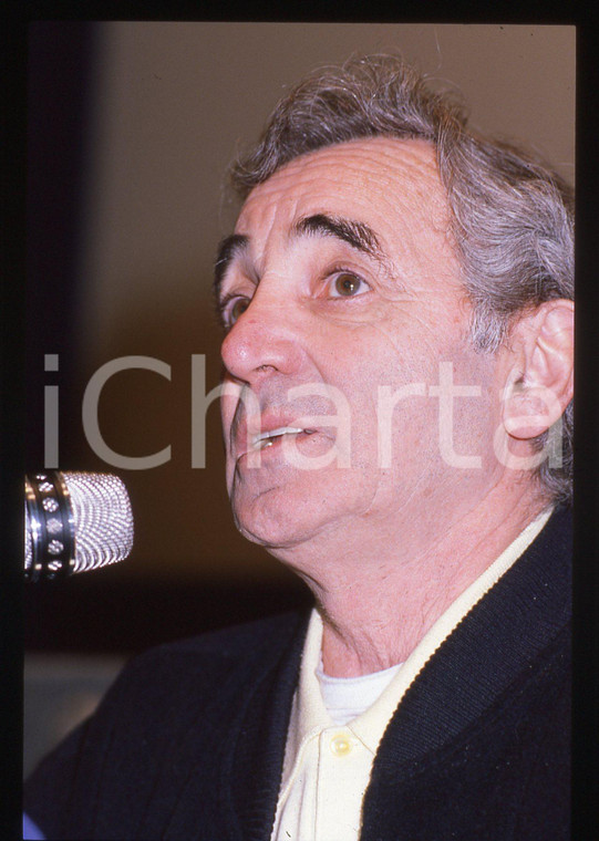 35mm vintage slide* 1989 FESTIVAL DI SANREMO Charles AZNAVOUR Ritratto (7)