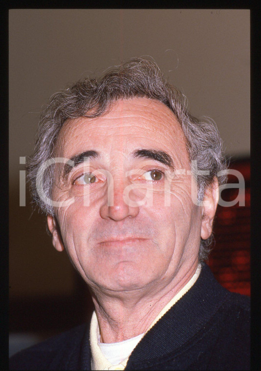 35mm vintage slide* 1989 FESTIVAL DI SANREMO Charles AZNAVOUR Ritratto (12)