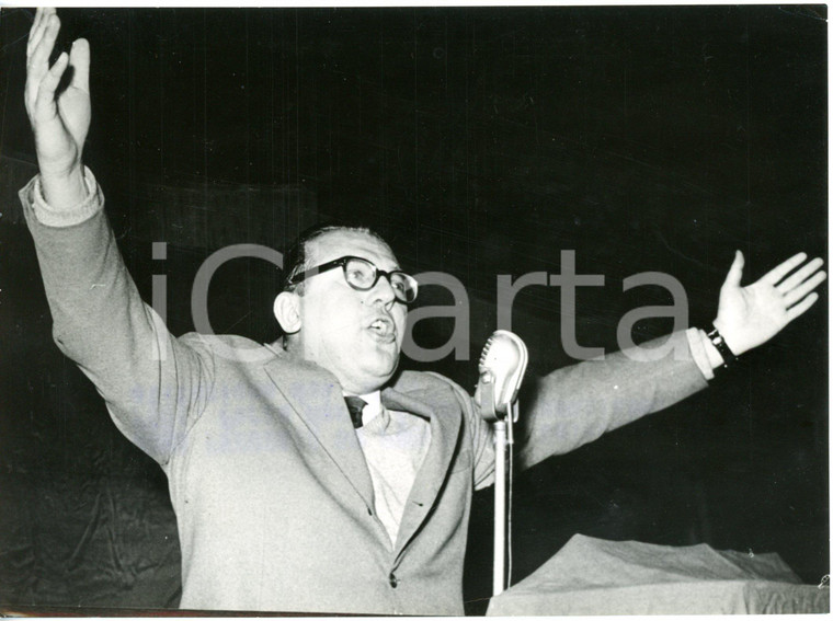 1959 ROMA Mario ZAGARI annuncia scissione dal PSDI e la fondazione del MUIS Foto
