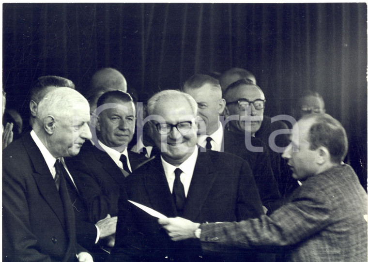 1965 TRAFORO MONTE BIANCO Charles DE GAULLE Giuseppe SARAGAT all'inaugurazione